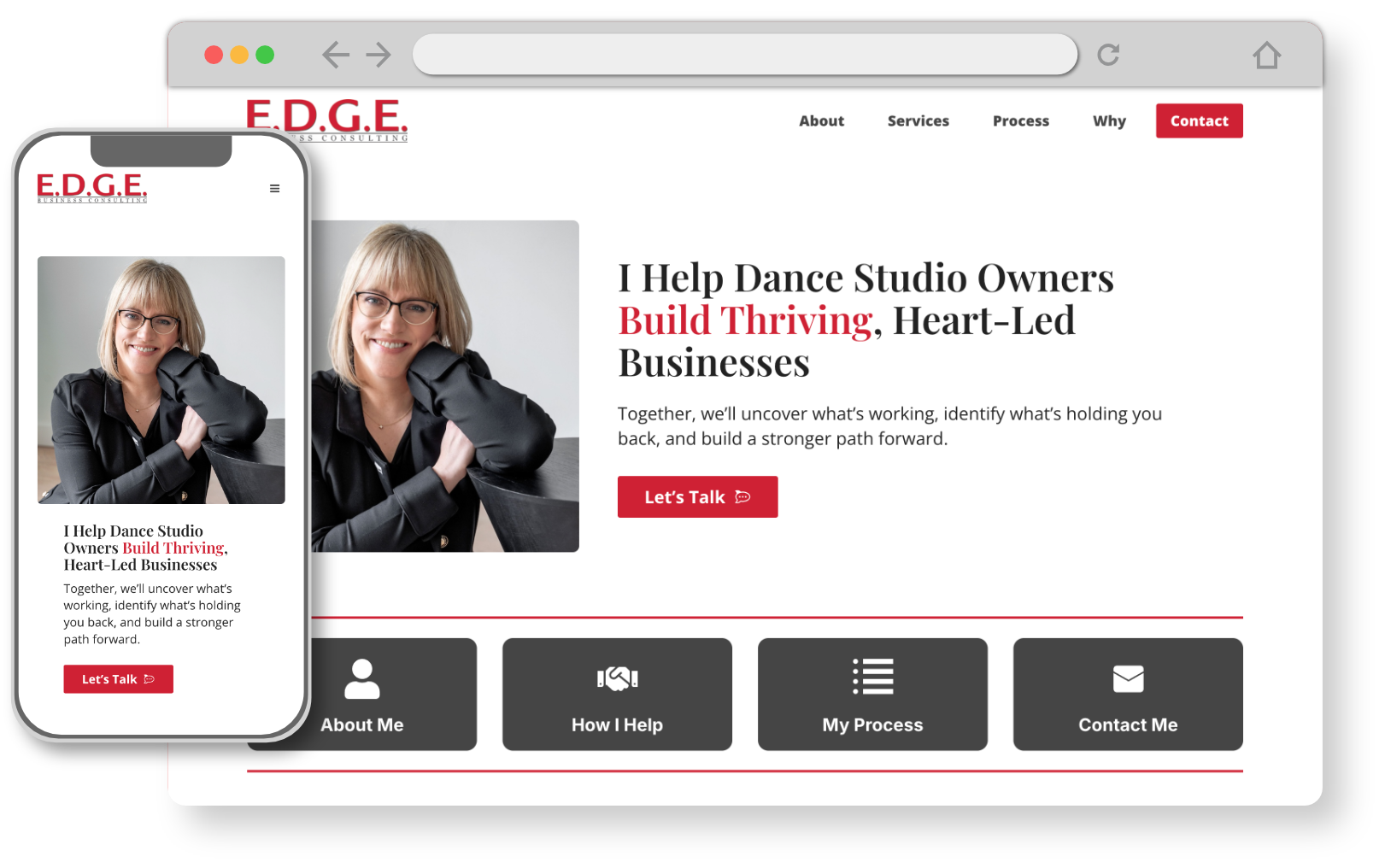 Case Study: EDGE Business Consulting. How web design and development saved lost leads